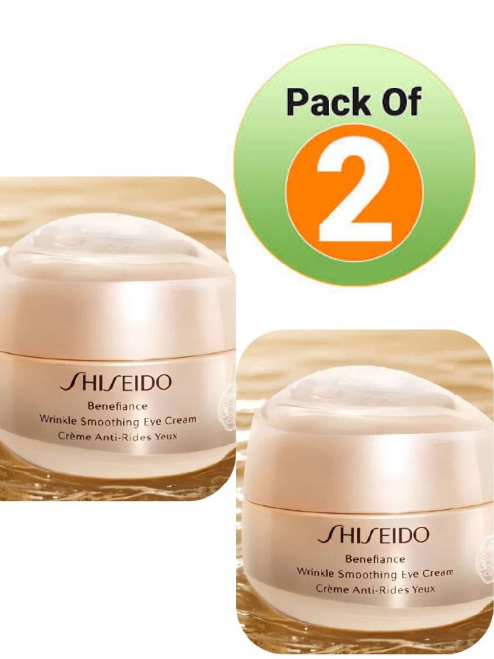 Shiseido Benefiance Wrinkle Smoothing Eye Cream – Anti-Aging 15 ml (pack of 2)